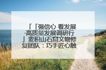 「强信心 看发展·高质量发展调研行」麦积山石窟文物修复团队：巧手匠心触摸“光阴的故事”