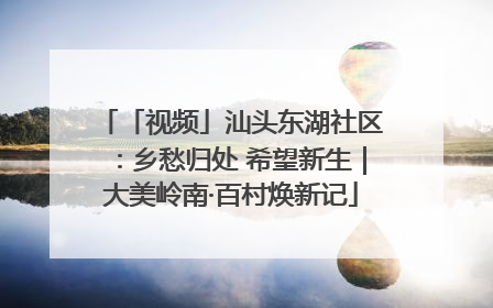 「视频」汕头东湖社区：乡愁归处 希望新生｜大美岭南·百村焕新记