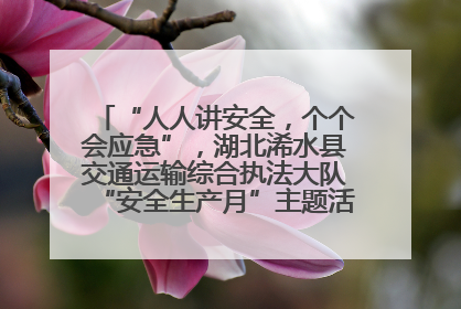“人人讲安全，个个会应急”，湖北浠水县交通运输综合执法大队“安全生产月”主题活动取得成效