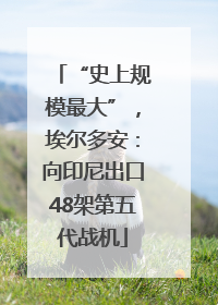 “史上规模最大”，埃尔多安：向印尼出口48架第五代战机