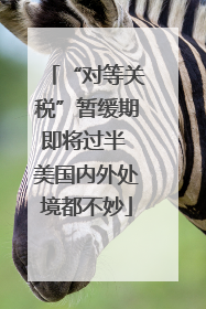 “对等关税”暂缓期即将过半 美国内外处境都不妙
