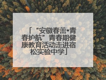 “安徽春蕾•青春护航”青春期健康教育活动走进宿松实验中学