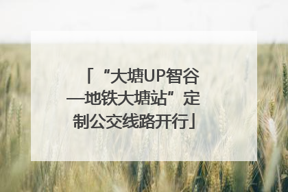 “大塘UP智谷—地铁大塘站”定制公交线路开行