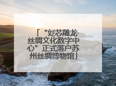“彣芯雕龙·丝绸文化数字中心”正式落户苏州丝绸博物馆