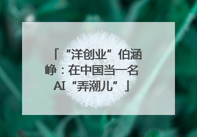 “洋创业”伯涵峥：在中国当一名AI“弄潮儿”