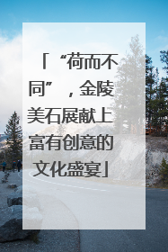 “荷而不同”，金陵美石展献上富有创意的文化盛宴