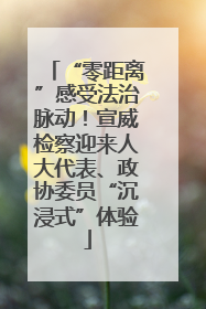 “零距离”感受法治脉动！宣威检察迎来人大代表、政协委员“沉浸式”体验