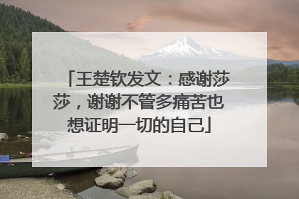 王楚钦发文：感谢莎莎，谢谢不管多痛苦也想证明一切的自己