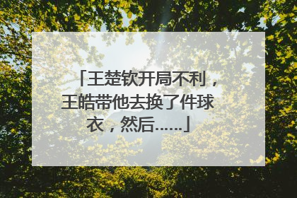 王楚钦开局不利，王皓带他去换了件球衣，然后……