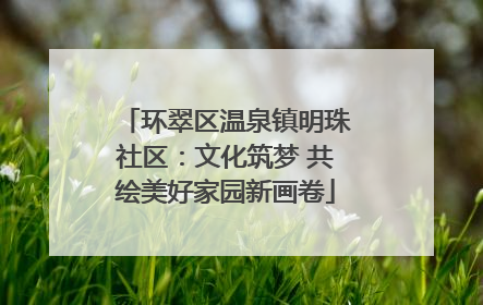 环翠区温泉镇明珠社区：文化筑梦 共绘美好家园新画卷
