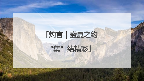 灼言｜盛夏之约 “集”结精彩