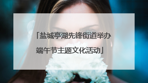 盐城亭湖先锋街道举办端午节主题文化活动