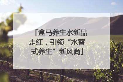 盒马养生水新品走红，引领“水替式养生”新风尚