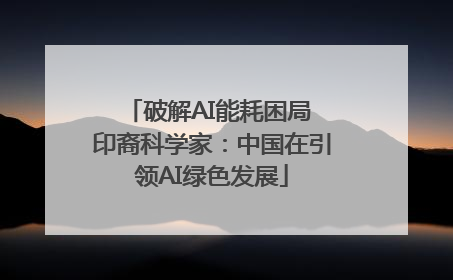 破解AI能耗困局 印裔科学家：中国在引领AI绿色发展