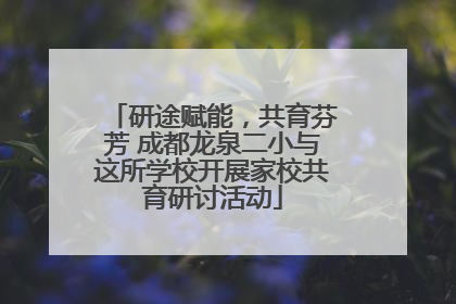 研途赋能，共育芬芳 成都龙泉二小与这所学校开展家校共育研讨活动