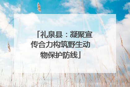 礼泉县：凝聚宣传合力构筑野生动物保护防线