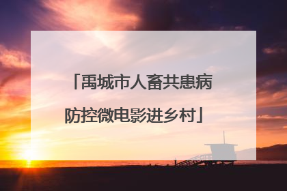 禹城市人畜共患病防控微电影进乡村