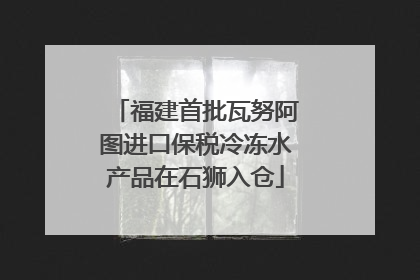 福建首批瓦努阿图进口保税冷冻水产品在石狮入仓