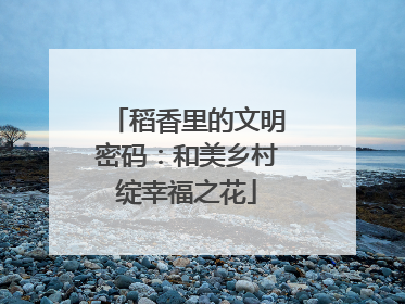 稻香里的文明密码：和美乡村绽幸福之花