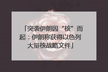 突袭伊朗因“核”而起：伊朗称获得以色列大量核战略文件