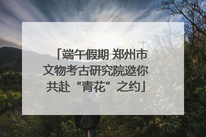 端午假期 郑州市文物考古研究院邀你共赴“青花”之约