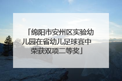 绵阳市安州区实验幼儿园在省幼儿足球赛中荣获双项二等奖
