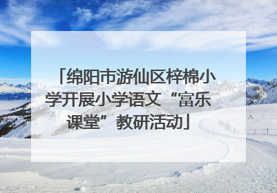 绵阳市游仙区梓棉小学开展小学语文“富乐课堂”教研活动