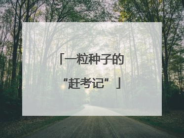 一粒种子的“赶考记”