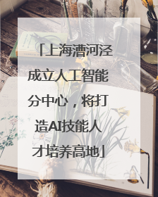 上海漕河泾成立人工智能分中心，将打造AI技能人才培养高地