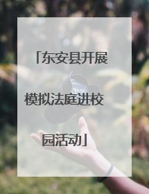 东安县开展模拟法庭进校园活动