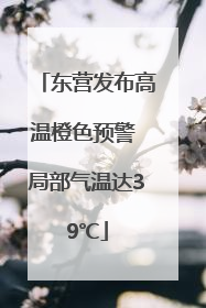 东营发布高温橙色预警 局部气温达39℃