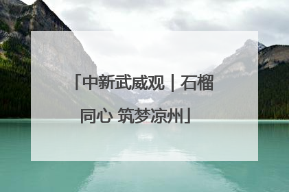 中新武威观｜石榴同心 筑梦凉州