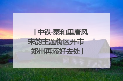 中铁·泰和里唐风宋韵主题街区开市 郑州再添好去处