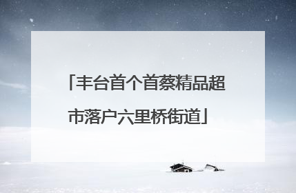 丰台首个首蔡精品超市落户六里桥街道