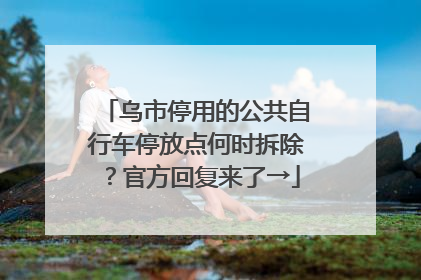 乌市停用的公共自行车停放点何时拆除？官方回复来了→