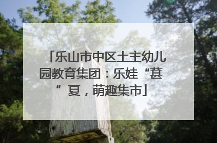 乐山市中区土主幼儿园教育集团：乐娃“葚”夏，萌趣集市