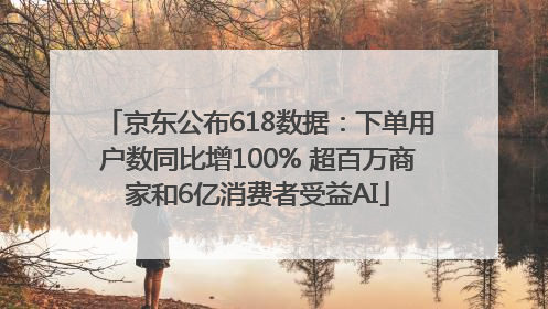 京东公布618数据：下单用户数同比增100% 超百万商家和6亿消费者受益AI
