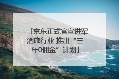 京东正式官宣进军酒旅行业 推出“三年0佣金”计划