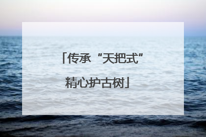 传承“天把式” 精心护古树