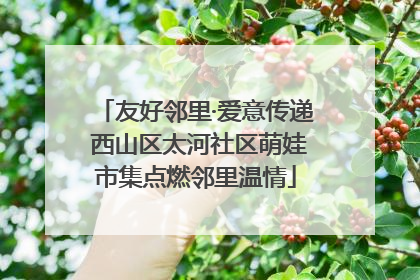 友好邻里·爱意传递 西山区太河社区萌娃市集点燃邻里温情