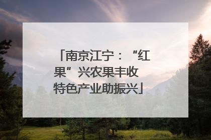 南京江宁：“红果”兴农果丰收 特色产业助振兴