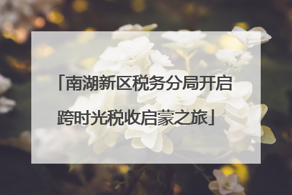 南湖新区税务分局开启跨时光税收启蒙之旅