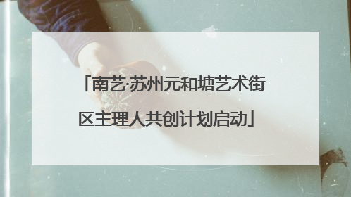 南艺·苏州元和塘艺术街区主理人共创计划启动