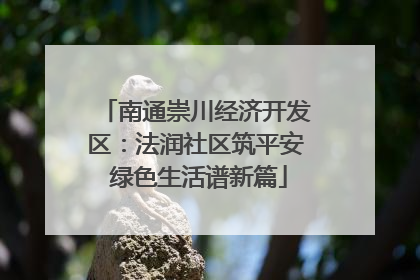南通崇川经济开发区：法润社区筑平安 绿色生活谱新篇