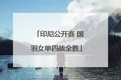 印尼公开赛 国羽女单四战全胜