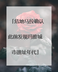 危地马拉确认此前发现玛雅城市遗址年代