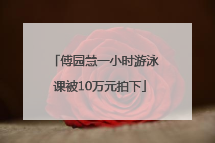 傅园慧一小时游泳课被10万元拍下