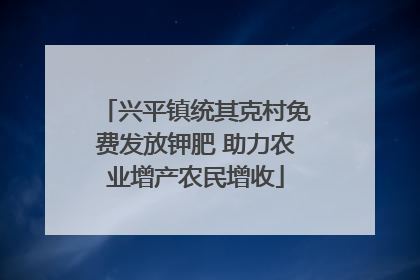 兴平镇统其克村免费发放钾肥 助力农业增产农民增收