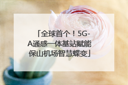 全球首个！5G-A通感一体基站赋能保山机场智慧蝶变