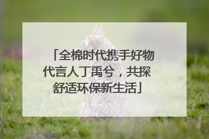 全棉时代携手好物代言人丁禹兮，共探舒适环保新生活
